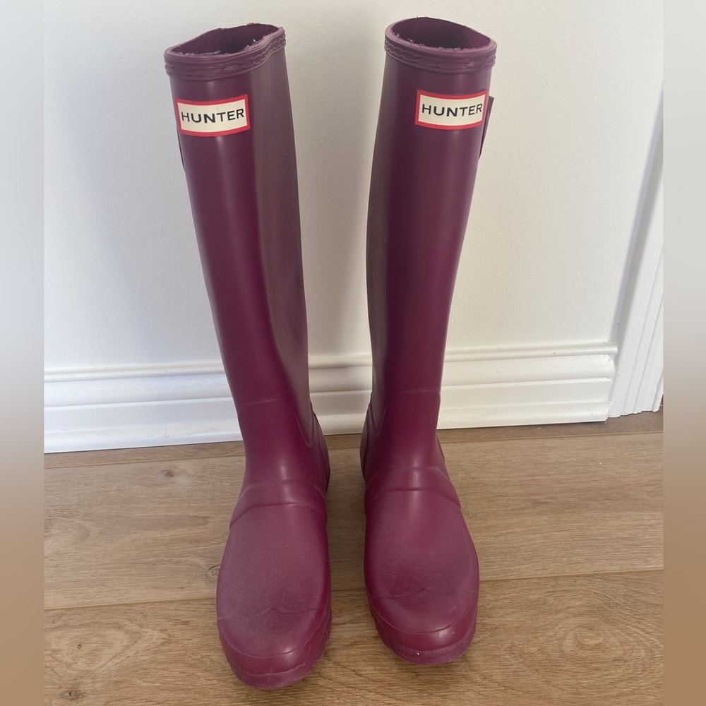 Tall hunter rain boots